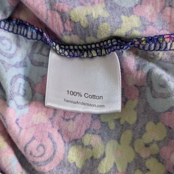 Hanna Andersson Girls Dress Size 110 (US 5) Pink/Blue Colorful Floral Flower - Picture 13 of 14